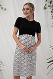 Сукня для вагітних та годування GWINNETT чорна з принтом, фото 6