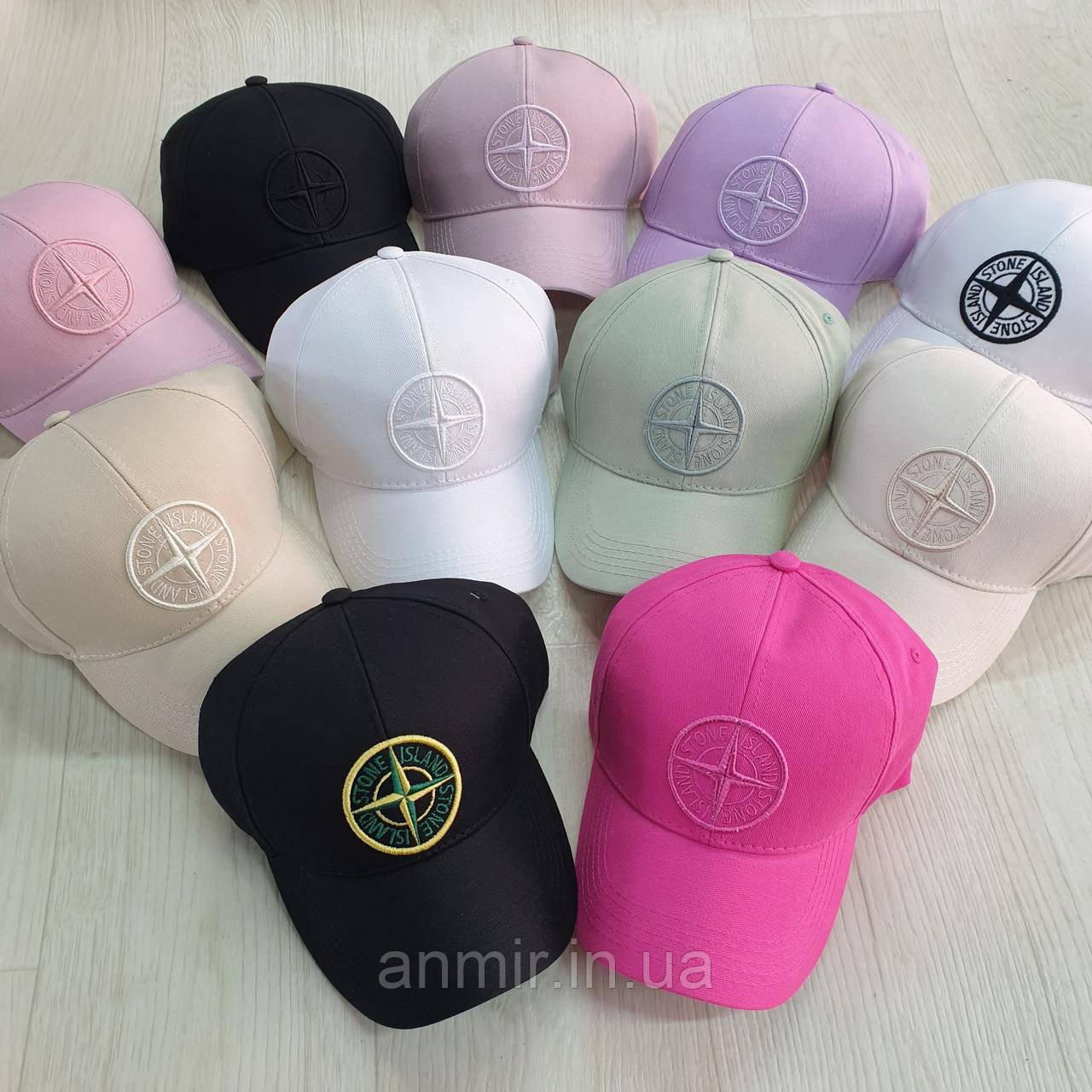 Кепка жіноча STONE ISLAND котон 56-58, кольору міксом