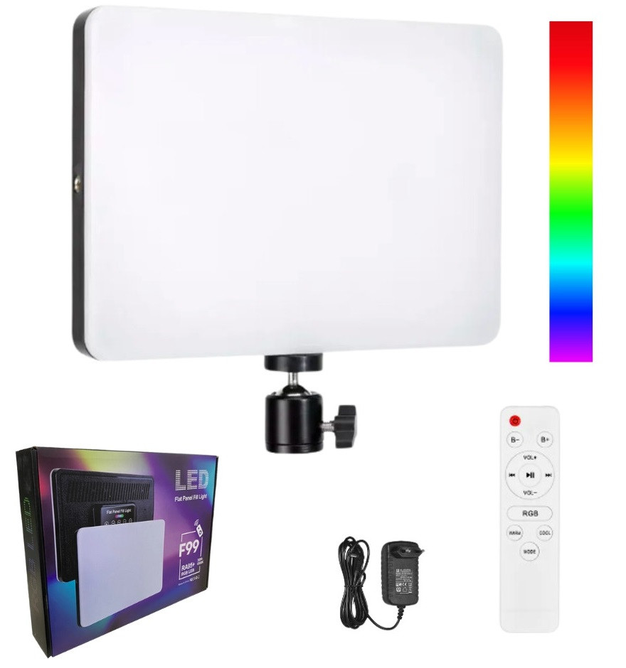 Прямокутна світлодіодна LED-лампа RGB F99 22,5х16 см