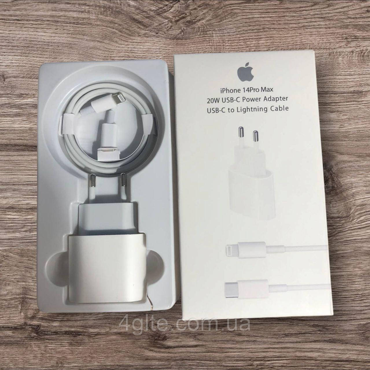 Мережевий зарядний пристрій 20W USB-C Power Adapter USB-C to Lightning Cable (MHJE3ZM), фото 1