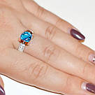 Срібна каблучка з золотом, фото 4