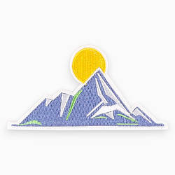 Термоаплікація Sun Rocks вишита 5,3х10,3 см 1 шт. Синьо-жовтий