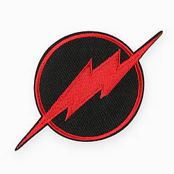 Термоаплікація Lightning вишита 7х12 см 1 шт. Чорно-червоний