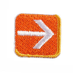 Термоаплікація Arrow вишита 2х2,1 см 1 шт. Помаранчевий