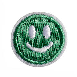 Термоаплікація Smile вишита 1,8х1,8 см 1 шт. Зелений