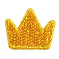 Термоаплікація Crown вишита 2,3х2,8 см 1 шт. Жовтий
