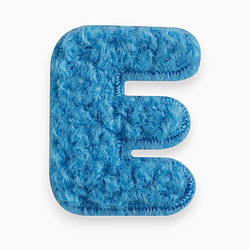 Термоаплікація буква "E" плюшева 2,4х1,9 см 1 шт. Синій