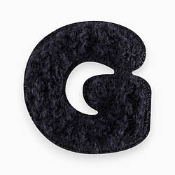 Термоаплікація буква "G" плюшева 2,4х2,3 см 1 шт. Чорний