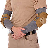 Наколінники та налокітники тактичні з ударостійкого пластику TY-5704-2 хакі, фото 4