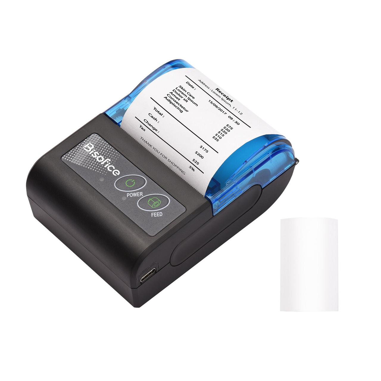 ✅ Bisofice B3I1 Мобільний принтер чеків Android-Bluetooth (58 мм)