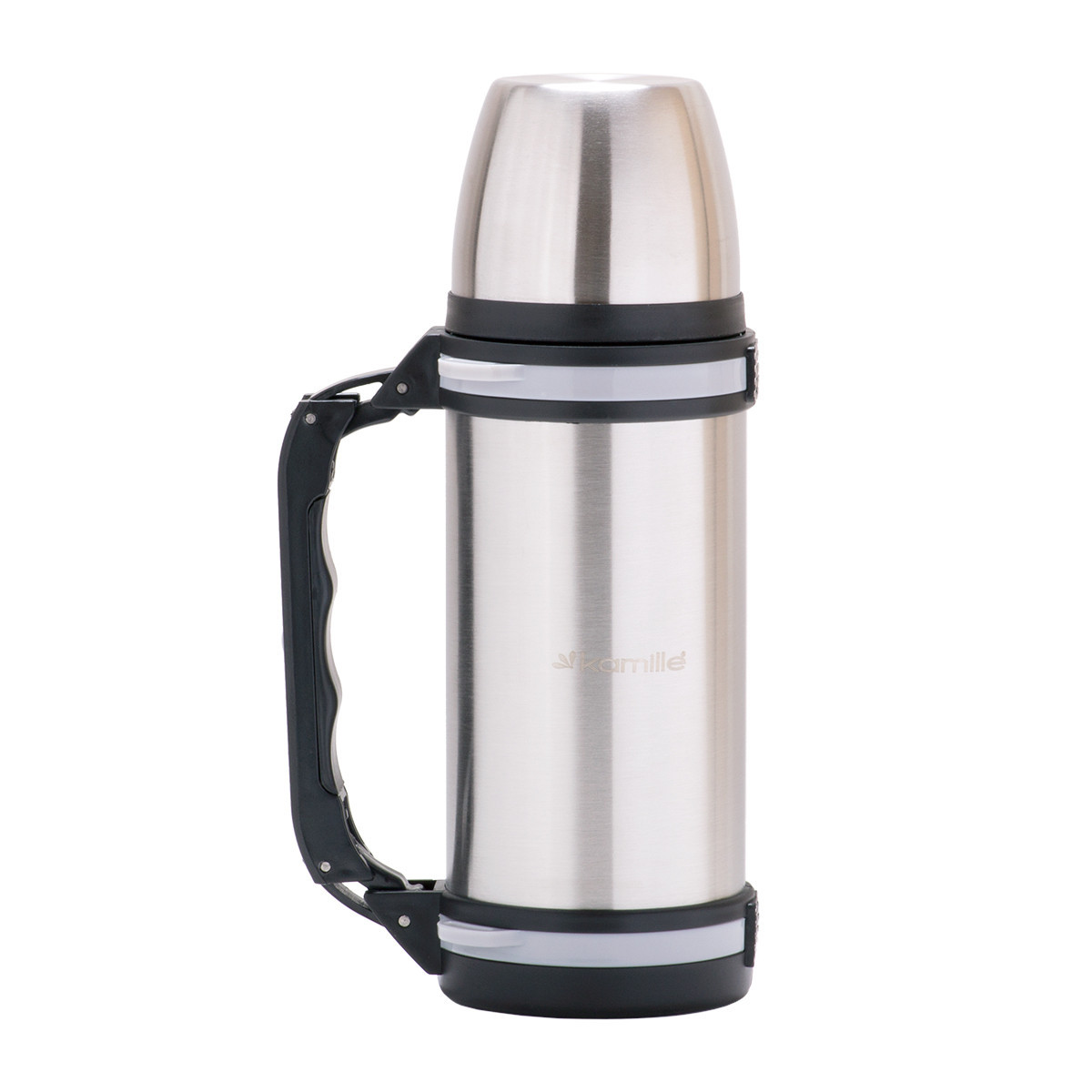 Термос Kamille KM-2090 1000ml. з нержавіючої сталі з ручкою і ремінцем