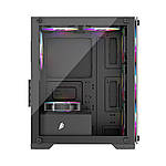 Корпус 1stPlayer X2-M-BK-4F1 Black без БЖ, фото 3