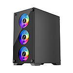 Корпус 1stPlayer X2-M-BK-4F1 Black без БЖ, фото 4