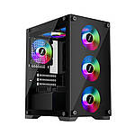 Корпус 1stPlayer X2-M-BK-4F1 Black без БЖ, фото 6