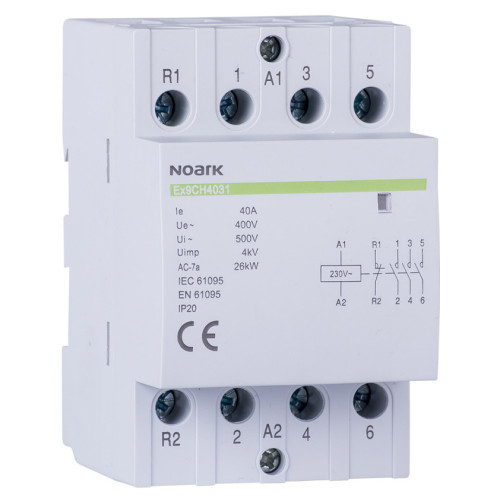 Модульний контактор Noark 40А 3NO+1NC 220/230V Ex9CH4031 107022