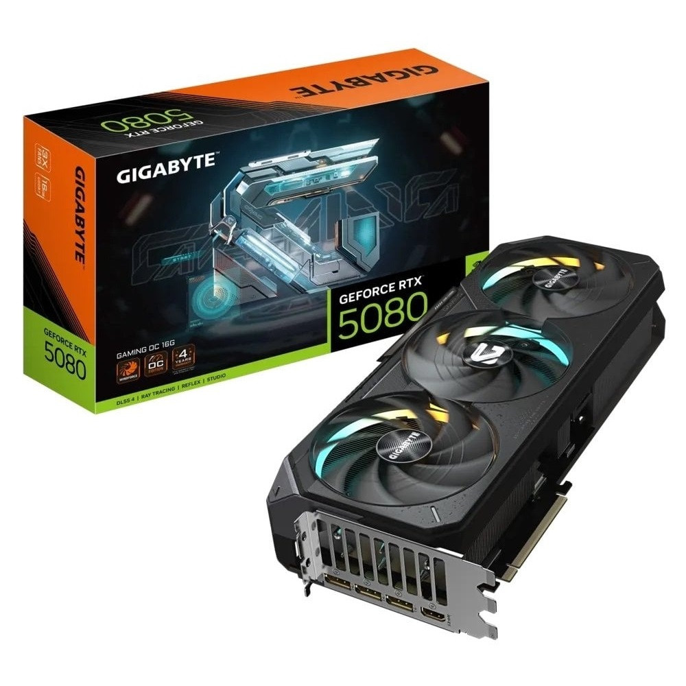 Відеокарта GF RTX 5080 16GB GDDR7 Gaming OC Gigabyte (GV-N5080GAMING OC-16GD), фото 1