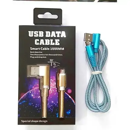 Кабель Micro GOLD (кут 90°) 1 м, фото 1