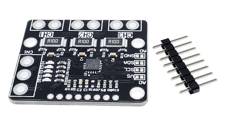 Датчик напруги/струму/потужності I2C, INA3221, 3 канали, фото 1