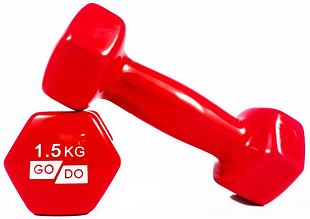 Гантелі Sprinter для фітнесу з вініловим покриттям 2х1.5кг