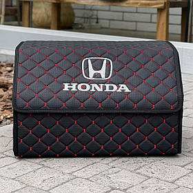 Органайзер у багажник з логотипом Honda з екошкіри, чорний/червоний, 50 см, саквояж