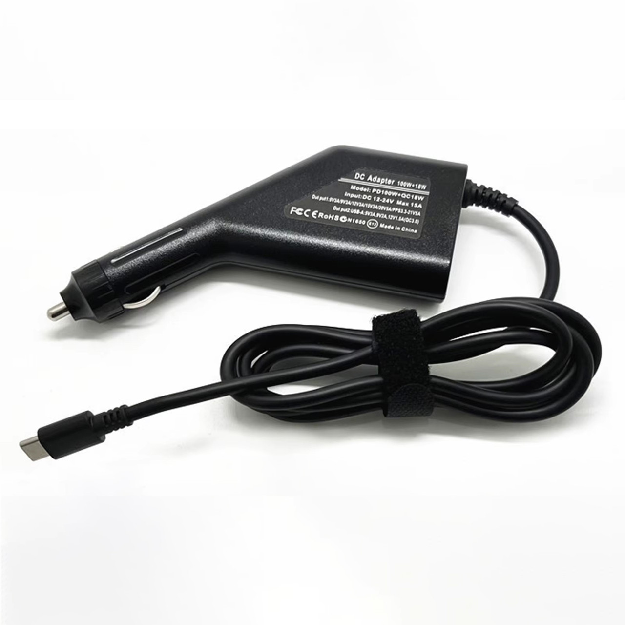 Автомобільний адаптер Type-C PD100W+QC18W, живлення для ноутбука від прикурювача 12-24V (код: CAR100WTypeC ), фото 1