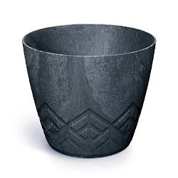 Горщик для квітів пластиковий Prosperplast Ареко BETON EFFECT 14*12 1.3л антрацит DARE140E-S433