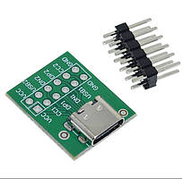 Плата перехідник Type-C USB 3.1 гніздо на платі