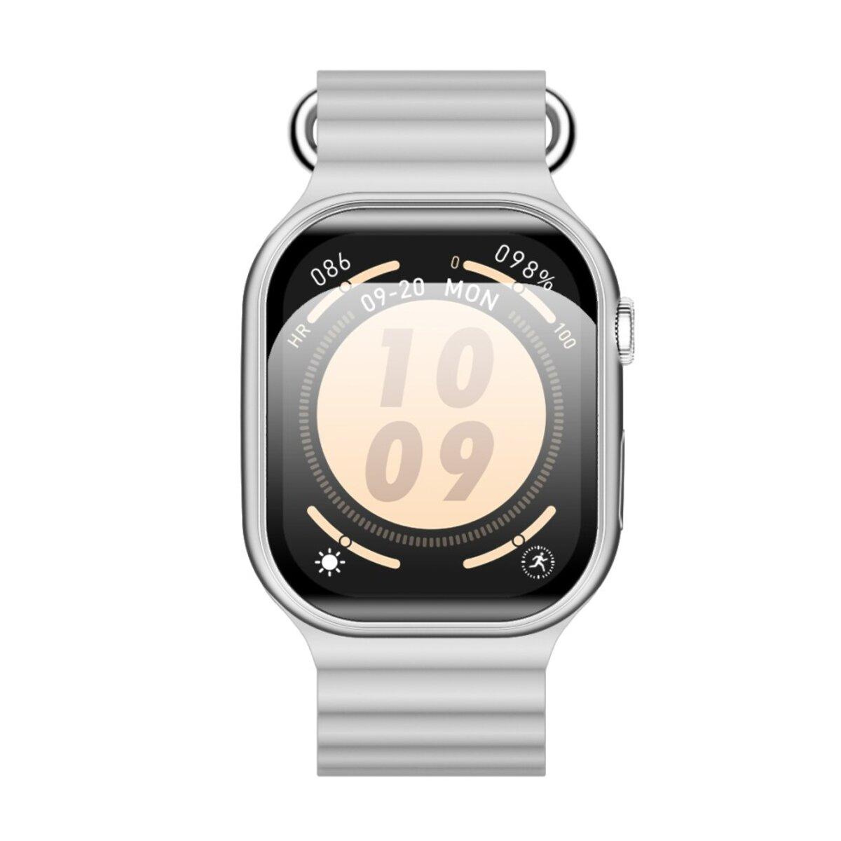 Смарт-годинник W&O X10 Pro 3, 1.95", IP67, Bluetooth-дзвінки, пульсометр, моніторинг сну, бездротова музика Silver