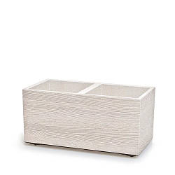 Горщик для квітів пластиковий Prosperplast Мадейра на колесах ECO 77*37см 63л білий DMA800W-S449W