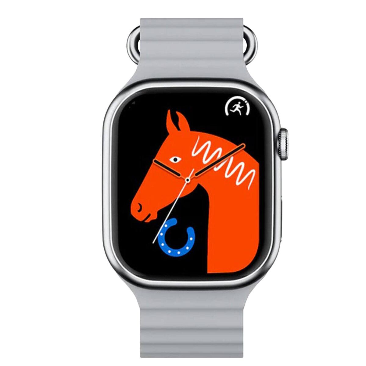 Смарт-годинник W&O X9 Pro2, 2" AMOLED-дисплей, моніторинг здоров'я, Bluetooth-дзвінки, бездротова зарядка, водозахист Silver