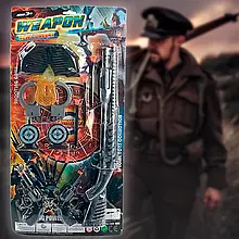 Набір іграшкової зброї 8823-A (рушниця 45 см, пістолет 2 шт, наручники, мішень, кулі-присоски) на аркуші 57 8823-A (IGR24)