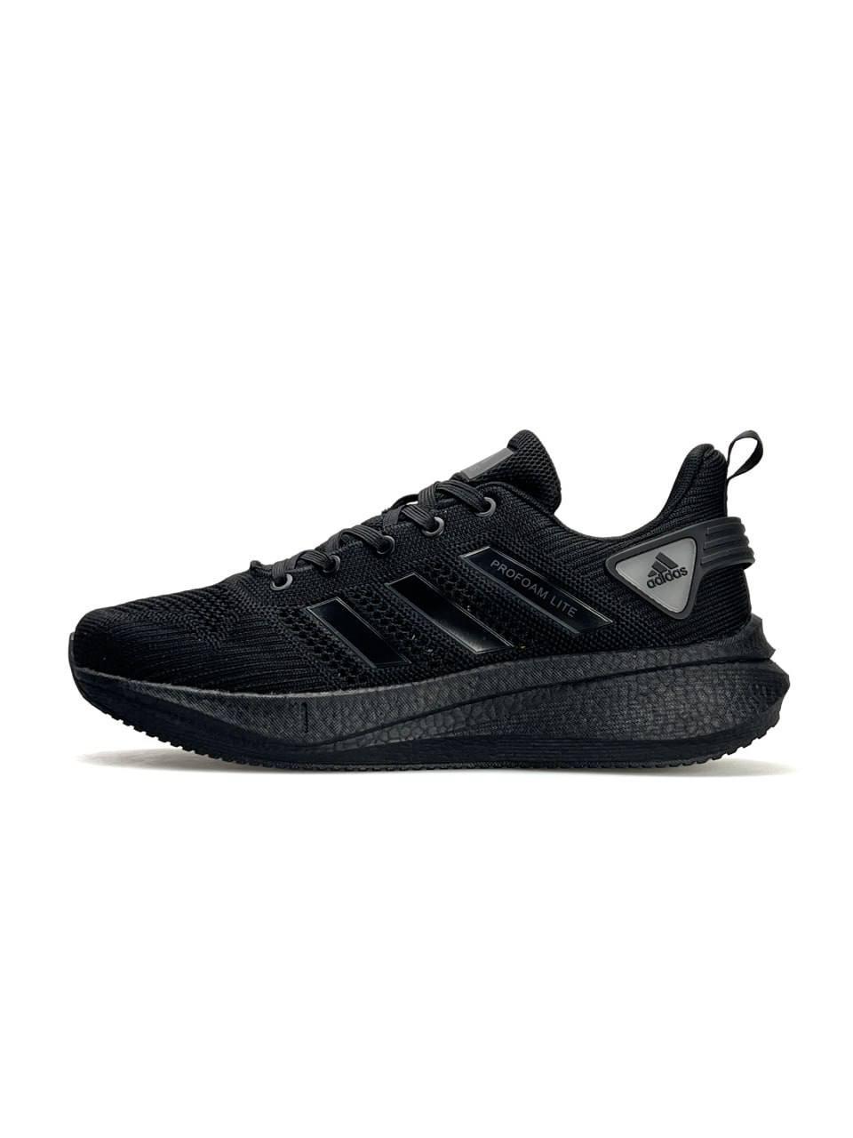 Чоловічі текстильні кросівки Adidas Profoam Lite All Black, кеди Адідас текстиль чорні 41