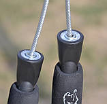 Скакалка швидкісна з підшипниками PowerPlay 4209 Sport Jump Rope Чорна (3m.), фото 8