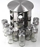 Органайзер набір для спецій Bohmann BH-7860 12 баночок на підставці, що обертається, фото 4