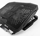 Охолоджувальна підставка для ноутбука XTRIKE ME FN-802 для геймерів ігрова Чорна, фото 2