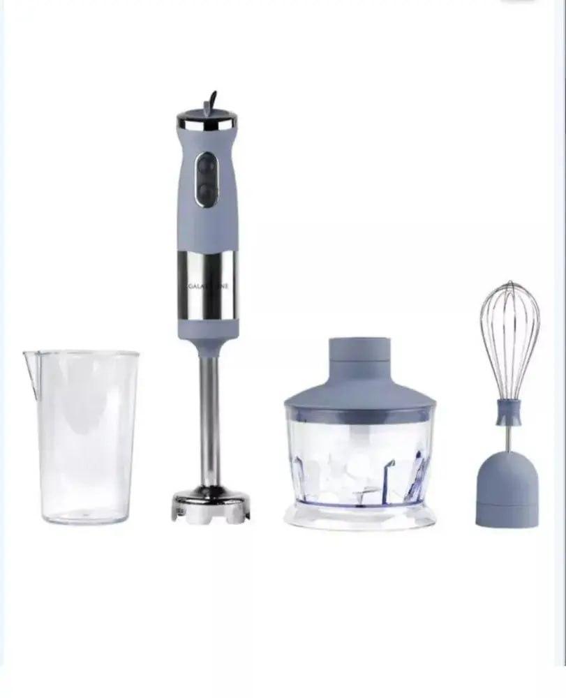 Блендерний набір 4 в 1 RAF R.361 набір міксер капучинатор подрібнювач віночок Сірий 1000 Вт, фото 1