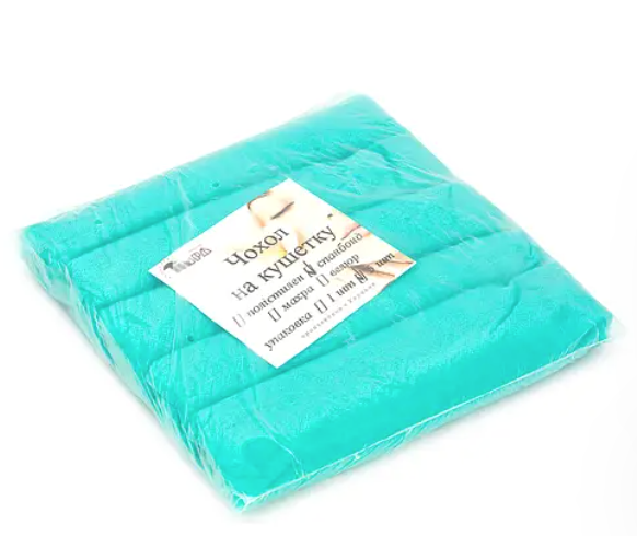 Чехол на кушетку спанбонд 80*220см бирюза 5шт/уп, фото 1