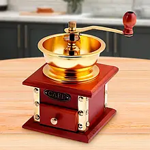 Ручна кавомолка з дерев'яною скринькою Лоно Н 18 см EM2360 (204)