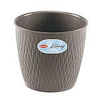 Горщик Stefanplast Liberty круглий сірий 30x27см 14,2л (87301)