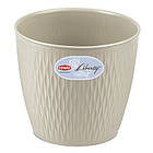 Горщик Stefanplast Liberty круглий світлий беж 30x27см 14,2л (87308)