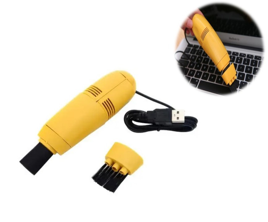 Міні USB пилосос для клавіатури FD 368 Yellow, фото 1