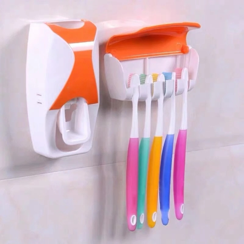 Диспенсер для зубної пасти Toothpaste Dispenser Orange, фото 1