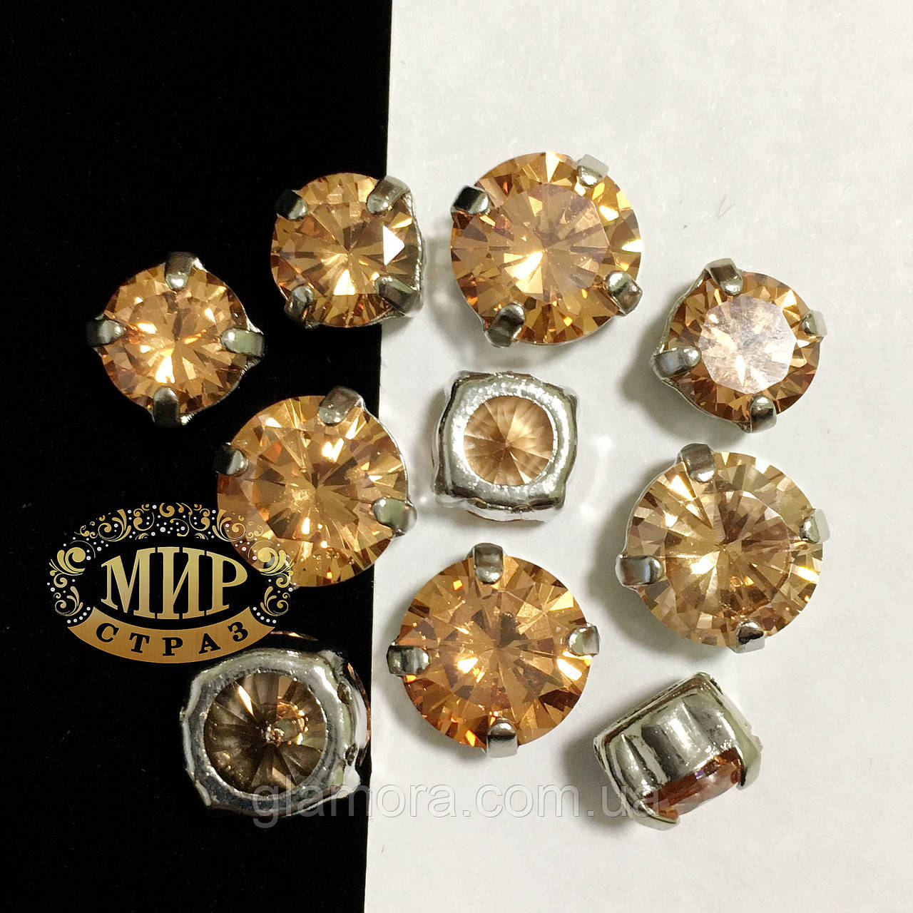 Феаніти в срібних ланцюгах 8mm Golden Shadow