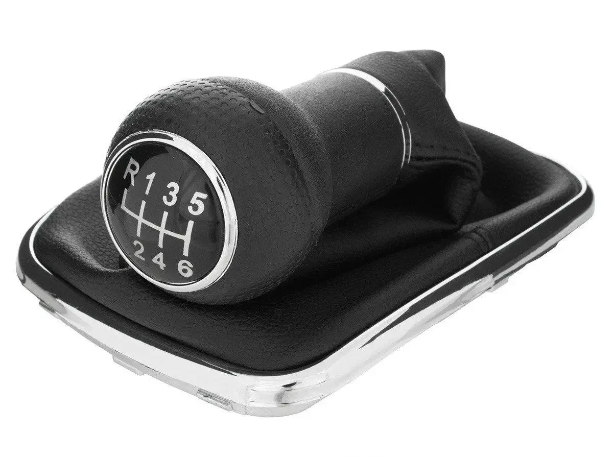 VOLKSWAGEN Golf IV 1.9 дизель (98-05) ручка перемикання передач КПП 6 ступка діаметр 12мм + чохол+ рамка ХРОМ, Фольксваген Гольф 4, фото 1