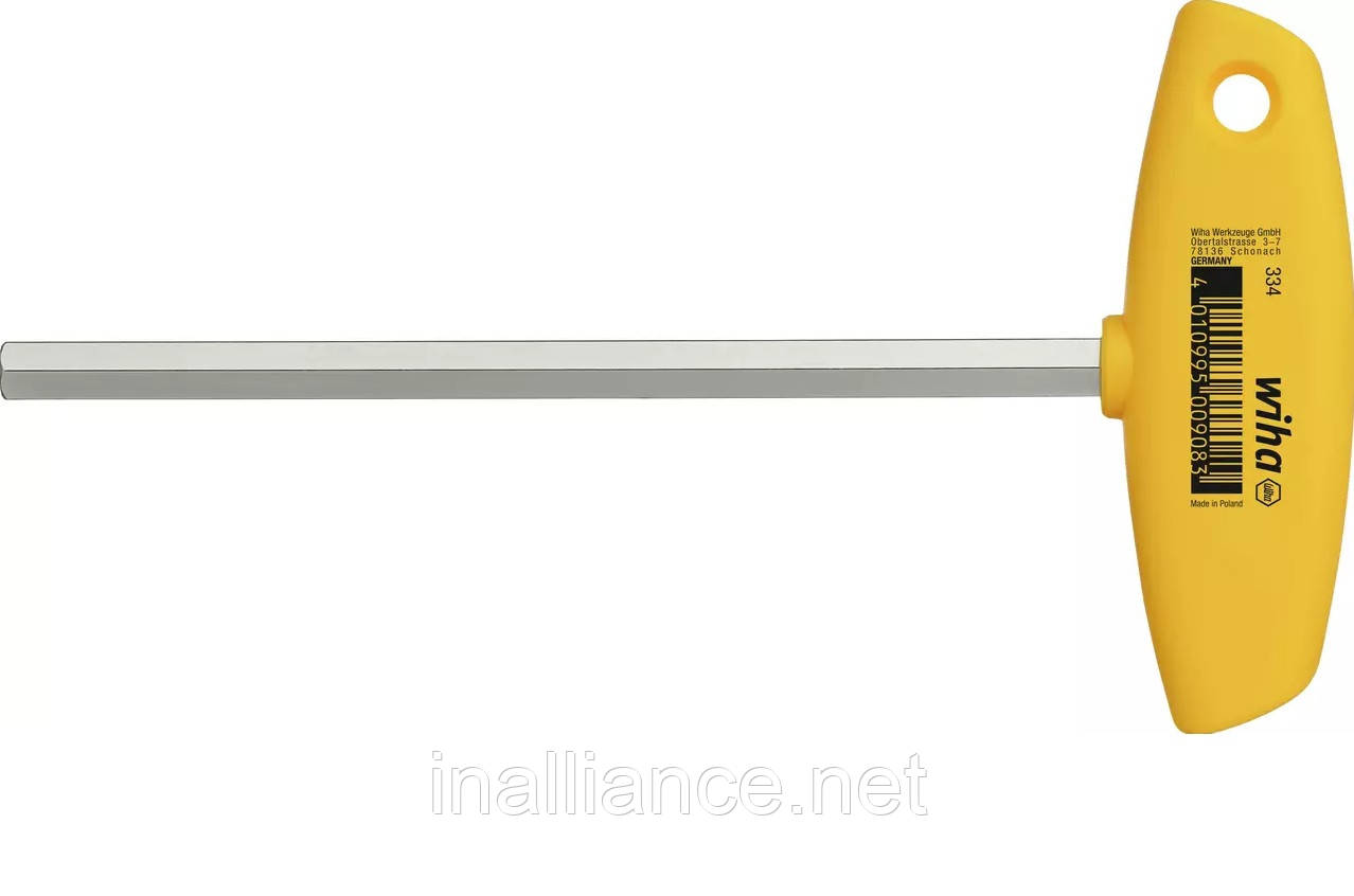 Викрутка HEX 1/4" x 150 мм з Т-подібною ручкою для гвинтів із внутрішнім дюймовим шестигранником Wiha 02809, фото 1