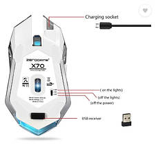 Комп'ютерна миша Zerodate X70 White, фото 3