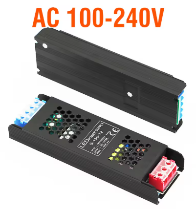Ультратонкий алюмінієвий блок живлення-драйвер постійного струму Professional Power Supply (S-400-24) для світлодіодних стрічок DC
