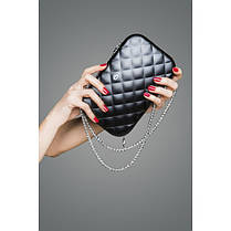 Клатч на блискавці OGON Quilted ledy bag, чорний QLB_Black, фото 5