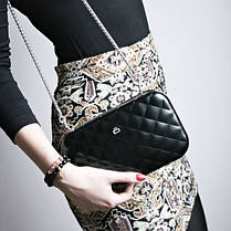 Клатч на блискавці OGON Quilted ledy bag, чорний QLB_Black, фото 3