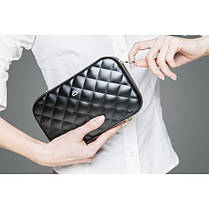 Клатч на блискавці OGON Quilted ledy bag, чорний QLB_Black, фото 6